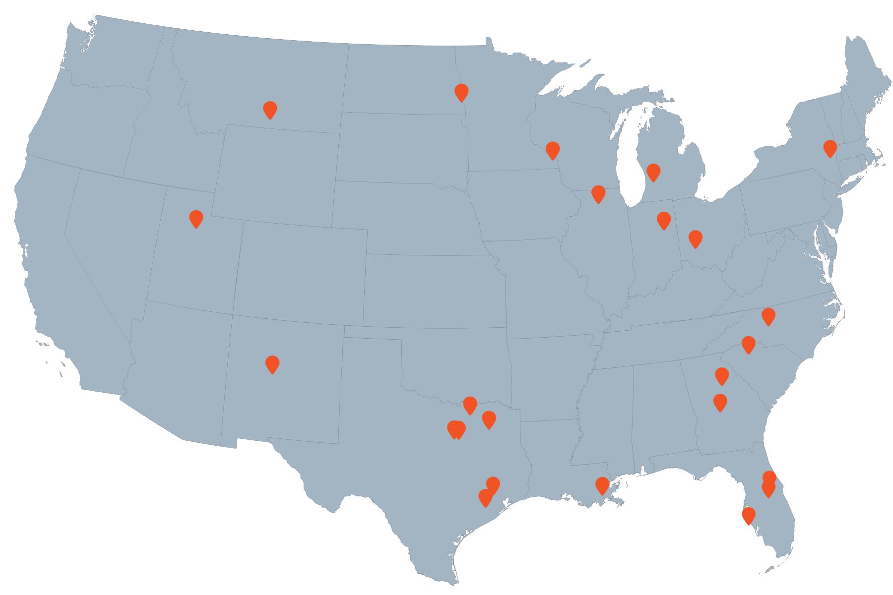 Map of Ammonia and Refrigeration Trainings